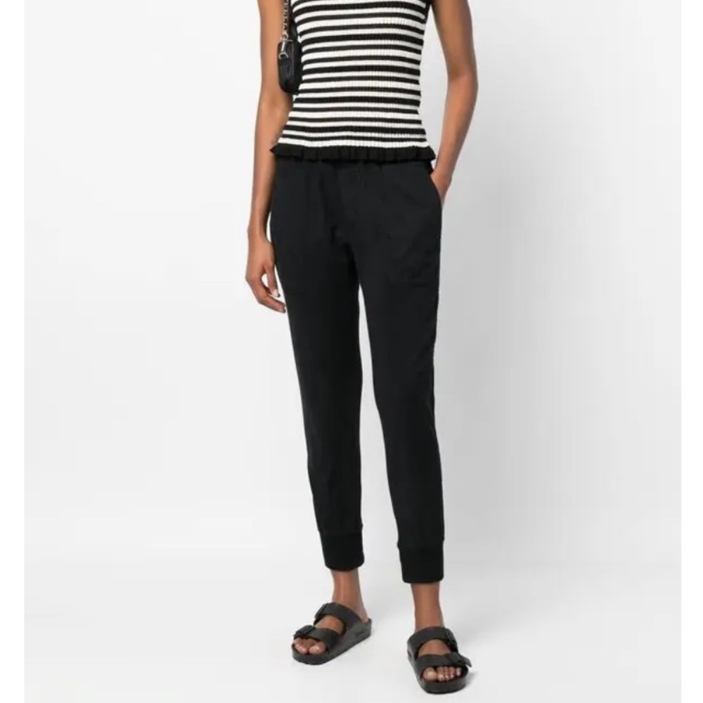 Standard James Perse Mixed Media Trouser Drawstring Pants‎ Black 3/L